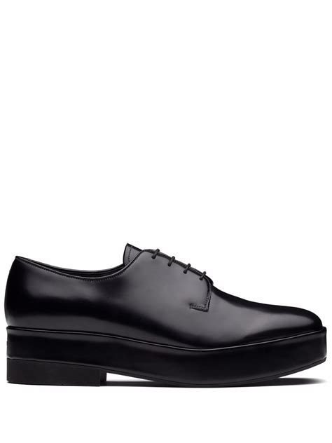 oxford shoes prada|Prada leather lace up shoes.